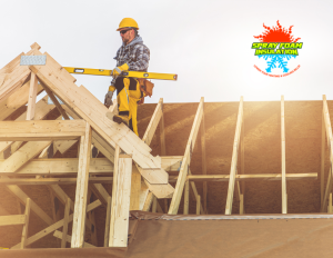A new home being built, which can be spray-foam-insulated by Pikeville in Kansas